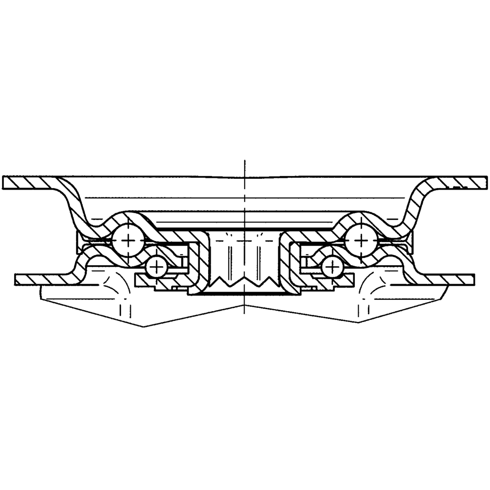 Rueda Serie 34 UOO 080 080P62 Giratoria con freno 080 mm