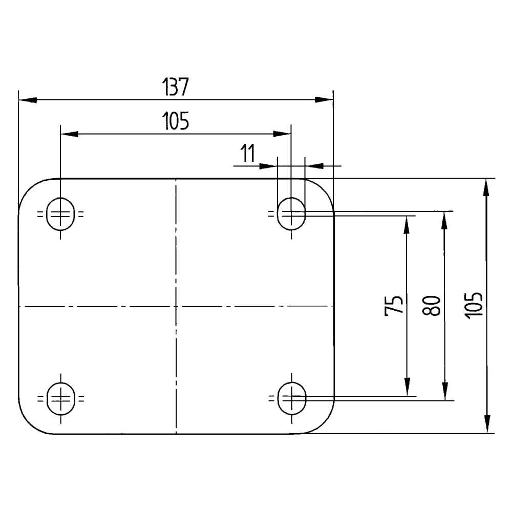 Ruedas serie Alpha 3470 IEP goma negra bulcanizada Giratoria Con freno