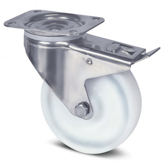 Rueda Serie 84 UOO 080 P62 Giratoria con freno 080 mm
